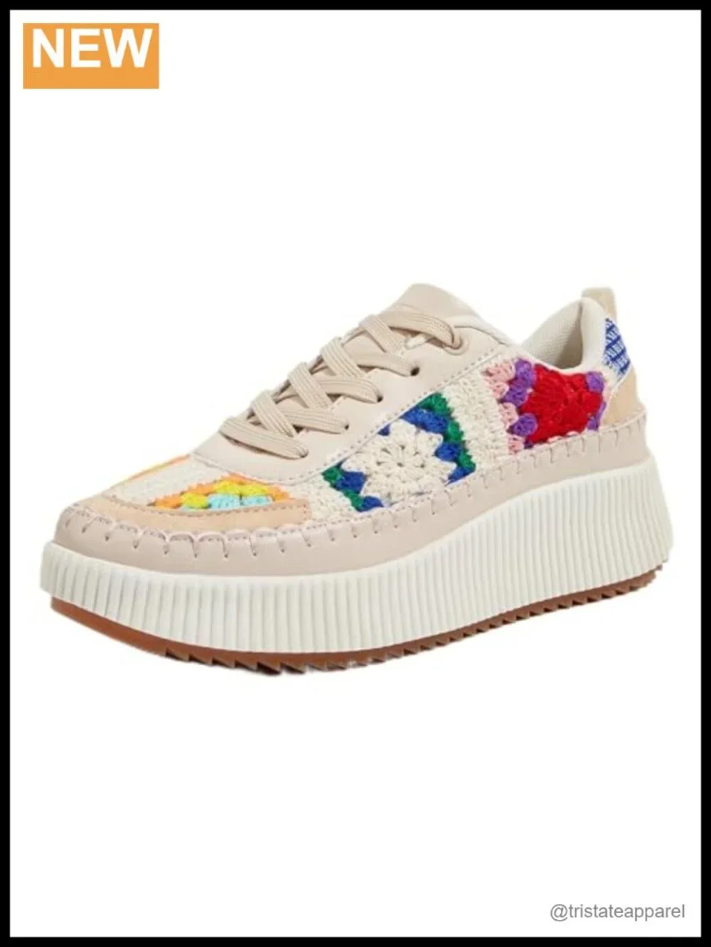 Women's Woven Platform Sneakers Casual Walking Lace Up Chunky Shoes